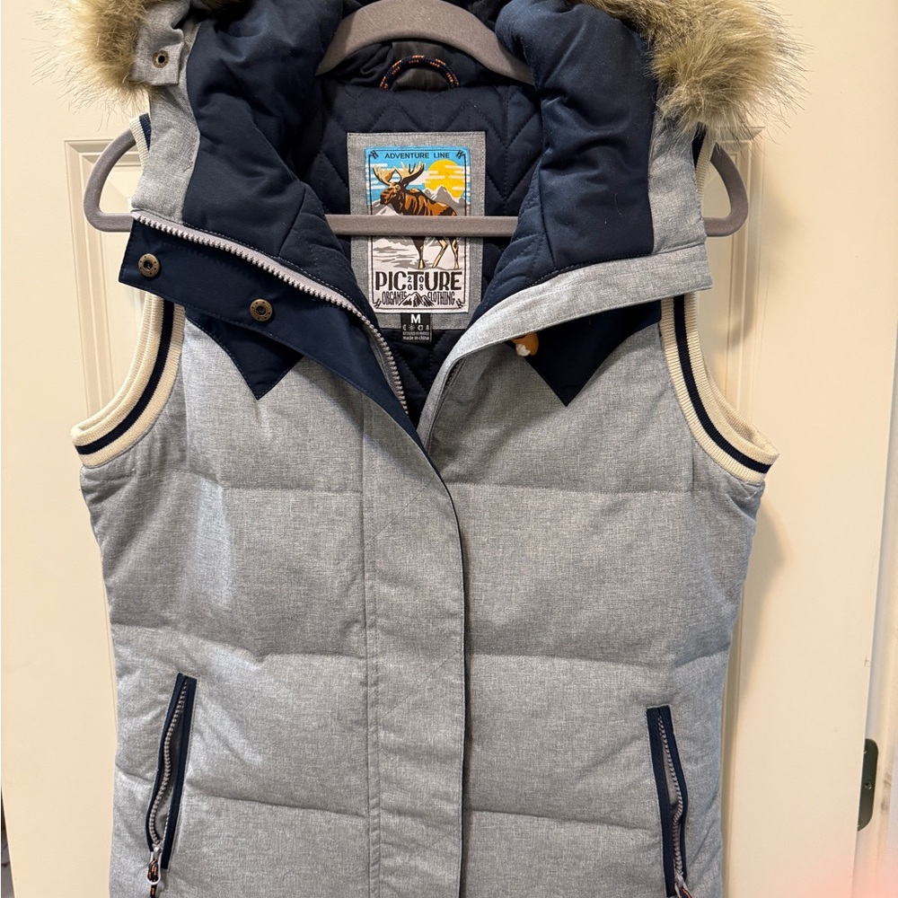 Picture Organic Clothing Gray Puffer Vest